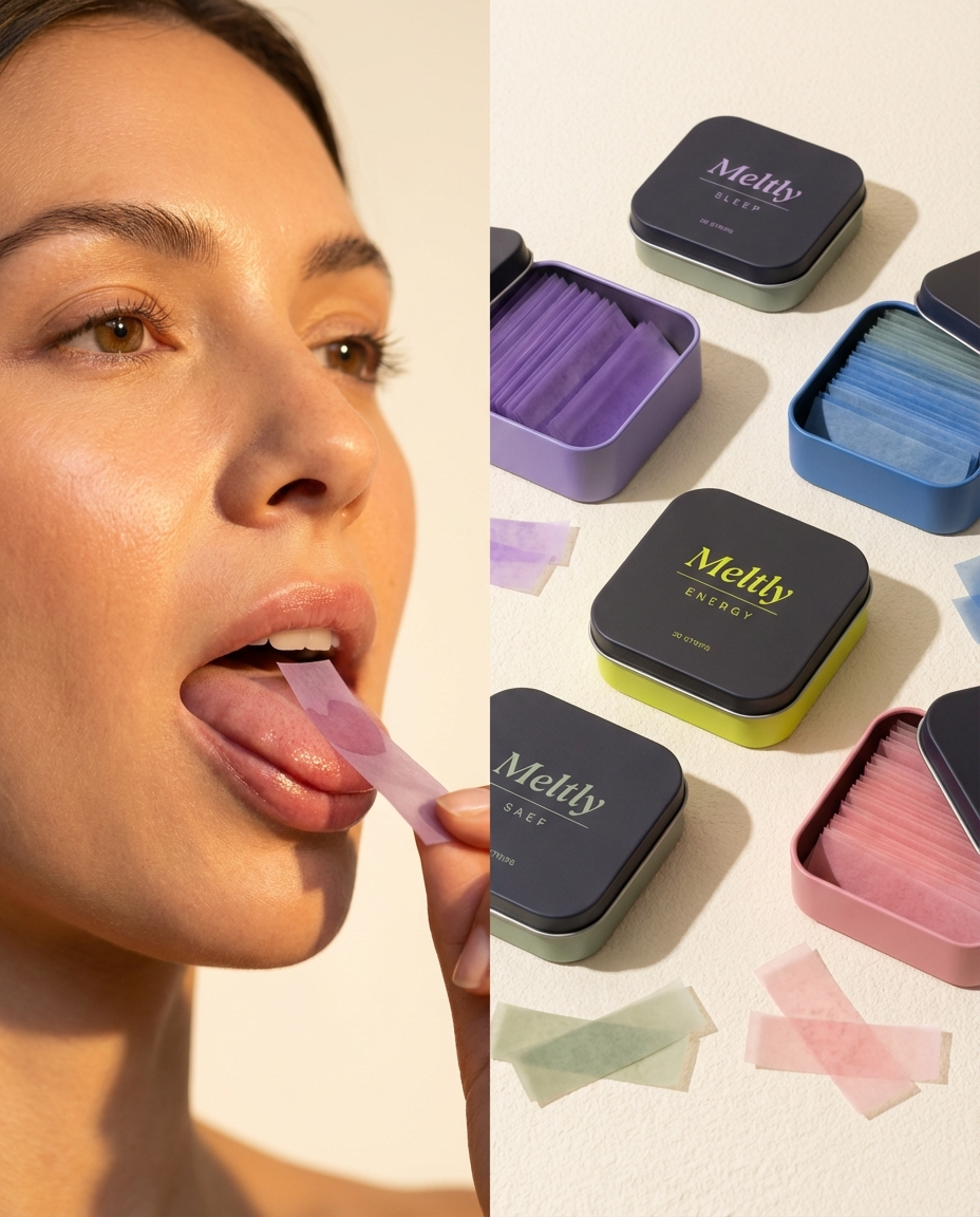 Meltly homepage hero - product lineup